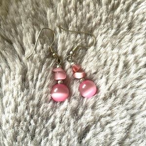 Pink crystal earrings